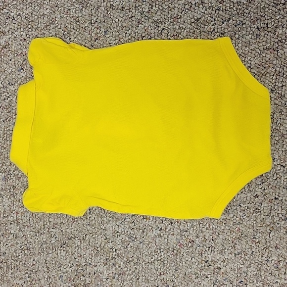 Ralph Lauren Bright Yellow Baby Ruffle Front Bodysuit Sz 6 Months - Picture 4 of 4